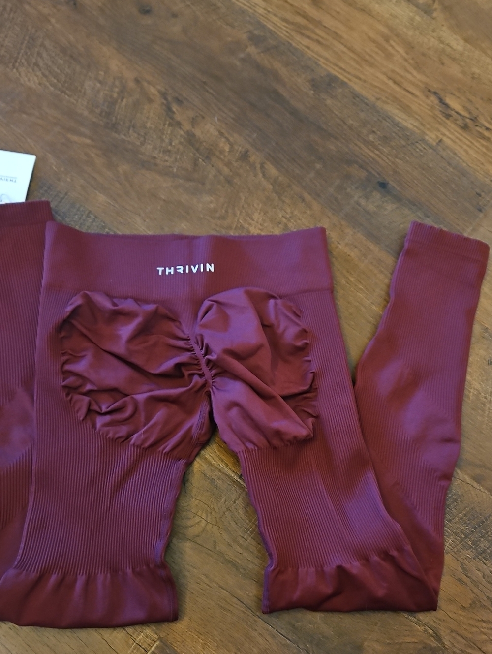 Thrivin Burgundy Seamless Leggings
